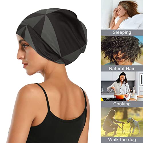 ElliTarr Satin Lined Sleep Cap - Slouchy Beanie for Hair Protection