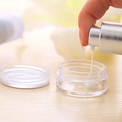 GBSTORE 3 Gram Clear Plastic Cosmetic Jars - 10 Pack