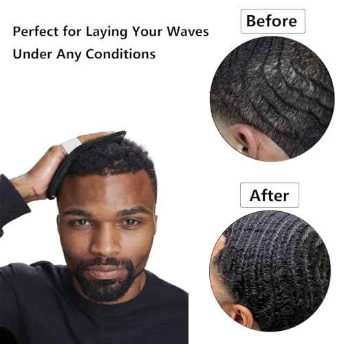 2PCS Laydown 360 Waves Training Pads for Men's Hairstyle