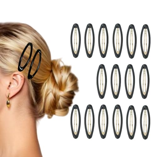 16 XL Black Hair Clips for Thick Hair - 2.8 Inch Non-Slip Grips