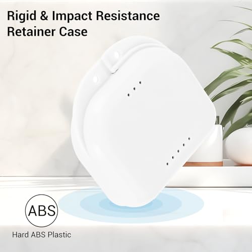 Annhua Portable Orthodontic Retainer Case with Vent Holes - White