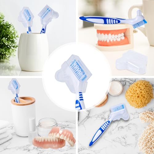 4-Pack Portable Denture Brush Covers with Ventilation Holes