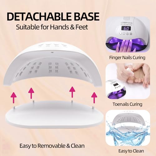 280W UV LED Nail Lamp for Fast Curing Gel Polish - Smart Sensor & 4 Timers