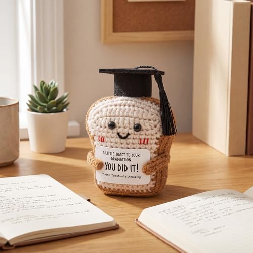 Handmade Graduation Gift Plush Toast with Card - You’re Toast-ally Amazing