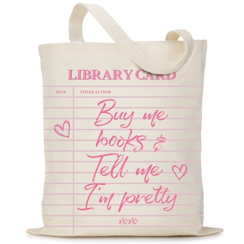 Library Card Canvas Tote Bag for Book Lovers - Perfect Gift