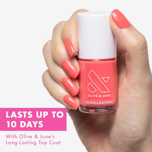 Olive & June Long Lasting Nail Polish - Maine Lobster Red, Vegan & 15-Free