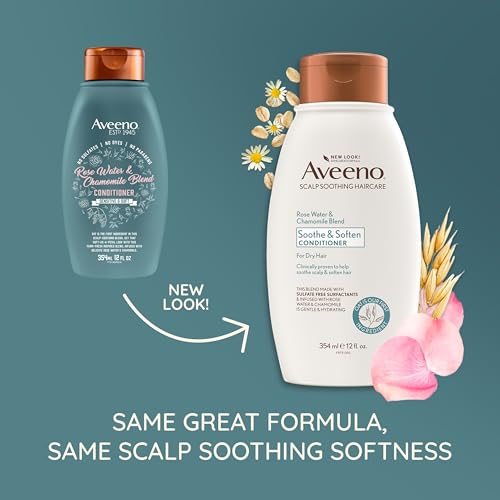 Aveeno Rose Water & Chamomile Conditioner for Dry Hair 12 fl oz - Hydrating & Gentle