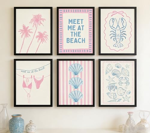 Coastal Granddaughter Canvas Wall Art Set - 6 Pieces, 8x10in