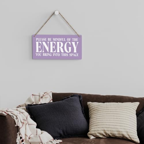 Inspirational Wooden Wall Sign for Meditation Room - 6x12 Inches