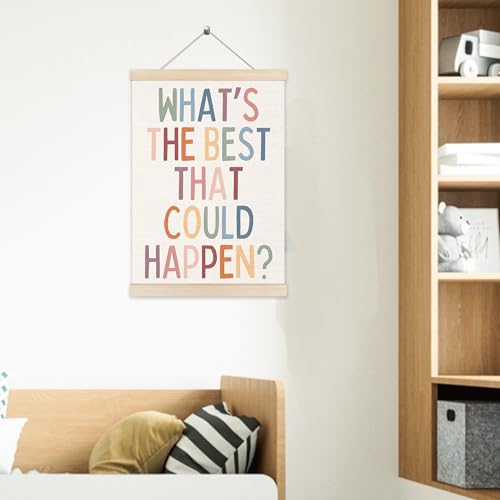 Boho Motivational Wall Art Print with Wooden Hanger - 12x16