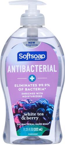 Softsoap Antibacterial Liquid Hand Soap, White Tea & Berry, 11.25 oz (2-Pack)
