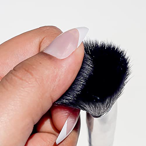 AOA Studio Silver 10-Piece Vegan Makeup Brush Set - Full Face & Eye Tools