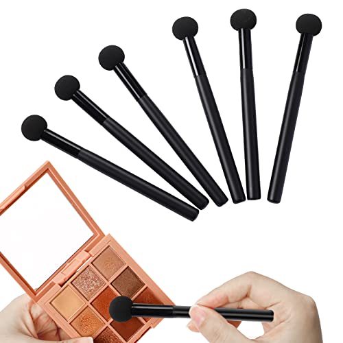 Sliverdew 6 Pcs Black Mushroom Makeup Sponges with Handle - Foundation & Concealer Applicators