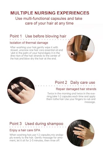 DaiLaiFu Hair Oil Capsule 2-Pack - Leave-In Serum for Frizz Control & Shine