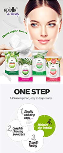 Epielle Tea Tree Makeup Remover Wipes - 60 Count Bulk Pack
