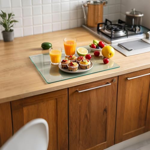 Tempered Glass Cutting Board - Scratch Resistant, Heat Safe 16"x12"