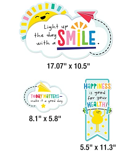 Carson Dellosa Happy Place 15-Piece Motivational Bulletin Board Set