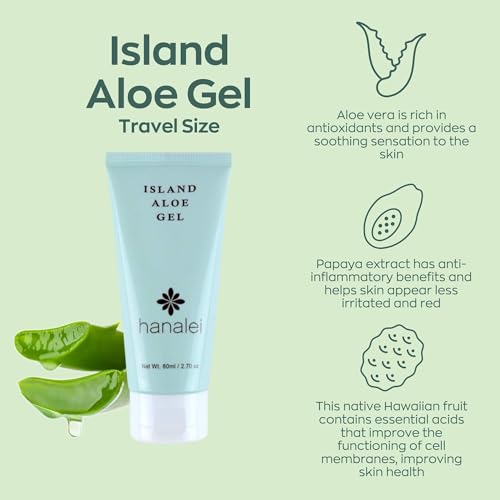Hanalei Aloe Gel Travel Size – Soothing After-Sun Moisturizer, 2.7 oz