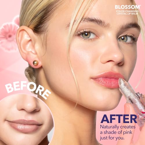 Blossom Lip Gloss with Real Flowers - Moisturizing Color Changing Balm