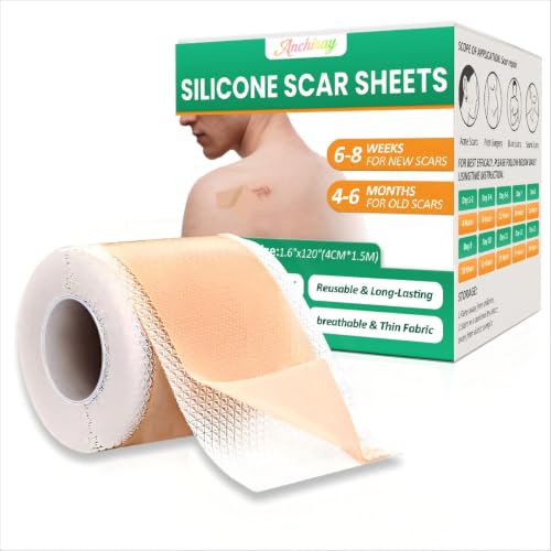 Anchiray Medical Grade Silicone Scar Tape Roll - 1.6" x 60" Waterproof