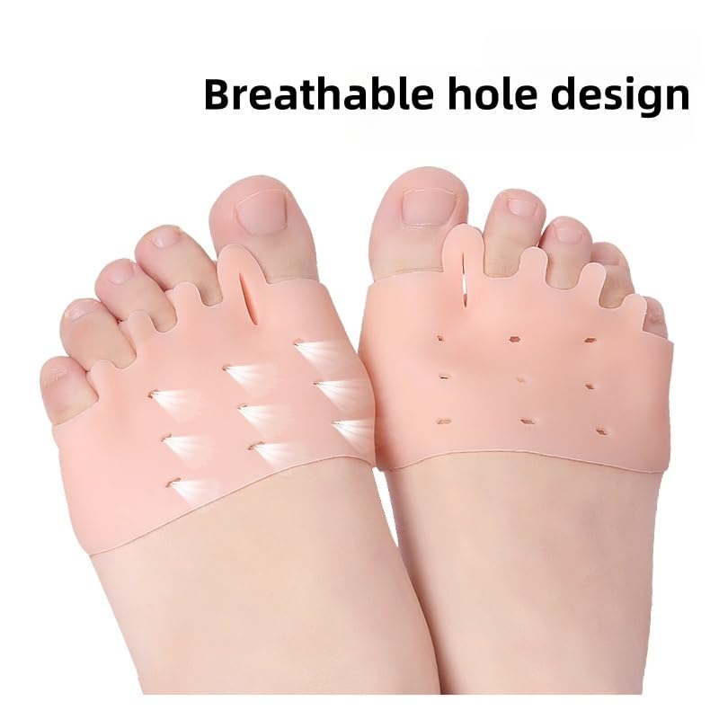 Silicone Toe Separators for Foot Alignment & Pain Relief - 4 Pairs, Breathable & Soft for Men and Women