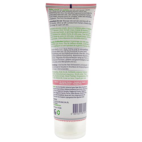 Human+Kind Exfoliating Body Scrub with Bamboo Extract - Vegan & Cruelty-Free, 6.76 oz