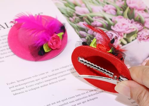 PENTA ANGEL Mini Hat Clip 6Pcs Small Tea Party Top Fascinator Hair