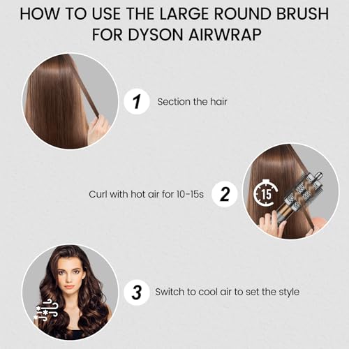 PUREGUST 3.2in Round Volumizing Brush Attachment for Dyson Airwrap HS01/05/08
