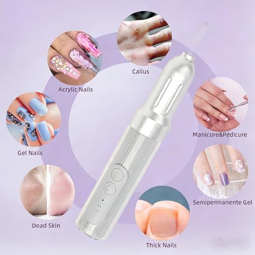 Niarrfi Cordless Electric Nail Drill Kit - 6-Speed Professional Nail File