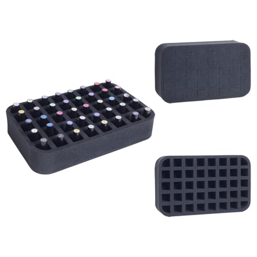 Nail Polish Organizer Foam Pad for 40 Bottles - Black