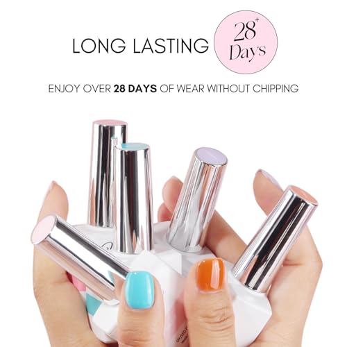 Vetsy HEMA-Free Valentine Gel Nail Polish Set - 6 Romantic Long-Lasting Colors