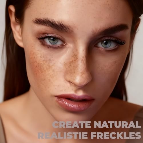 2PCS Freckle Pen Set with Fake Freckles Stamp (Light & Medium) for Natural Makeup
