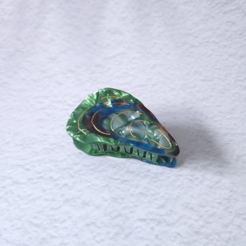 Green Mussel Acetate Hair Claw Clip for All Hair Types
