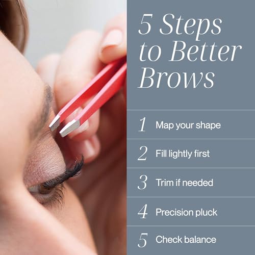 Precision Slant-Point Eyebrow Tweezers for Ingrown Hair Removal