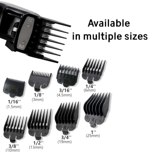 1/4'' 6mm Hair Clipper Guard Replacement for Wahl Clippers, Black