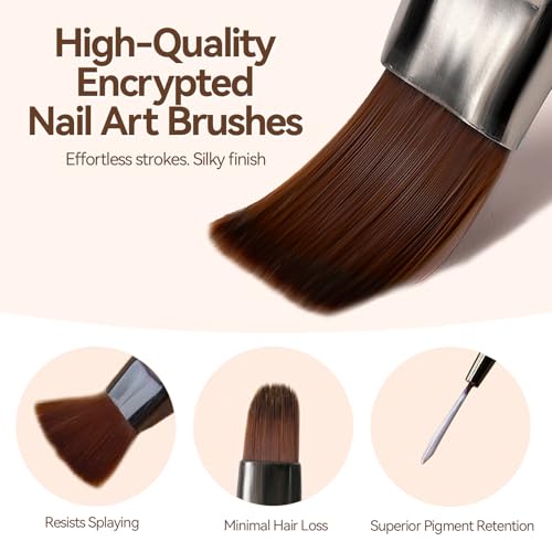 18-Piece Nail Art Brush Set for Professional Nail Design