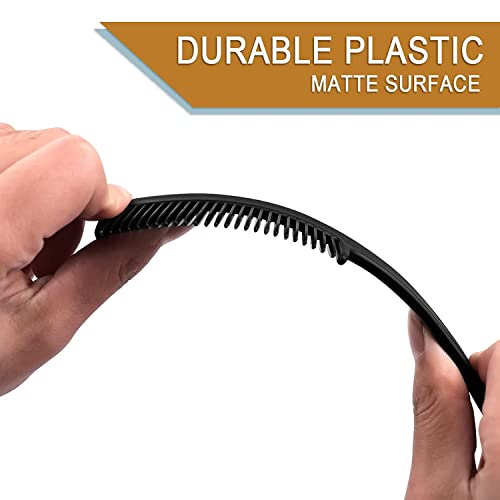 60 Pack Black Hair Combs - 5.9 Inch Individually Wrapped for Travel & Hospitality