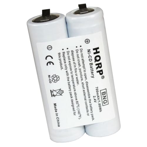HQRP 2.4V 700mAh Ni-Cd Battery for Philips Norelco Razors + Screwdriver