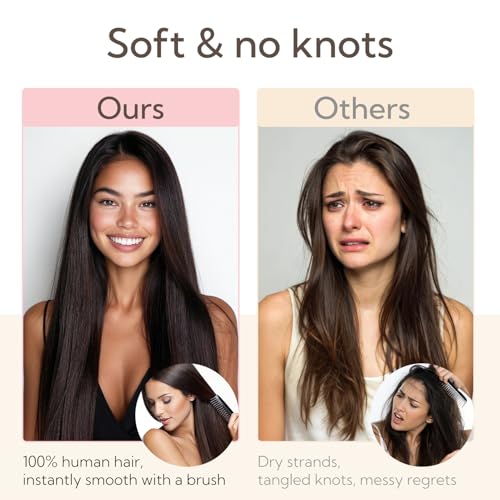 HOTBANANA 18" Tape-In Human Hair Extensions - Dark Brown, 20pcs 50g
