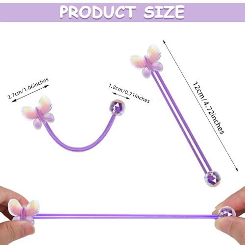 10PCS Colorful Bead Rubber Hair Ties for Girls & Toddlers - No Damage Ponytail Holders