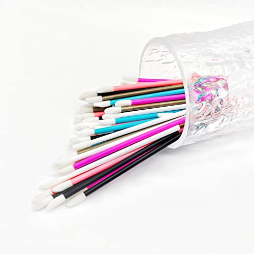 600-Piece Disposable Lip Gloss Wands - Soft Flocked Lipstick Applicators