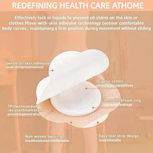 Castor Oil Patches ? FDA/MDR/CE Certified Carrier Patches for Castor Oil, Medical-Grade Self-Adhesive Pads, Disposable Organic Cotton Belly Button Patch, Portable Breathable Anti Leakage No Wash