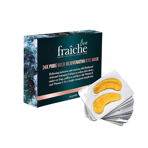 Live Fraiche 24k Gold Under Eye Patches for Dark Circles & Puffiness