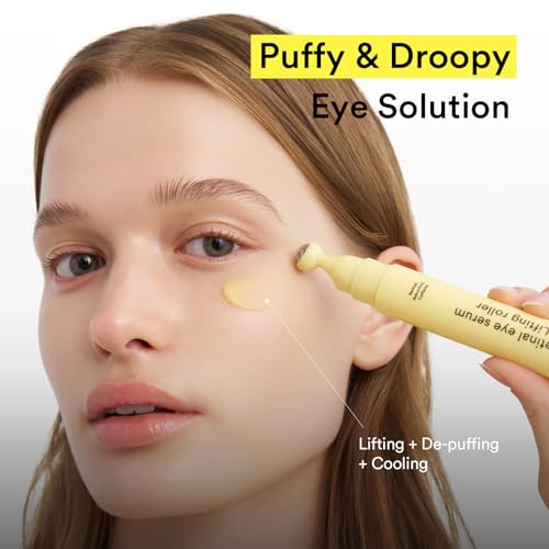 Abib Retinal Eye Serum with Lifting Roller – Anti-Aging Under Eye Treatment, Dark Circles & Puffiness, Travel Size 15ml
