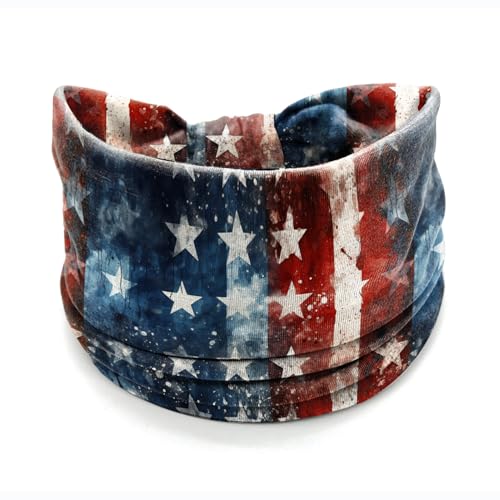 Winthrop 4-Pack Patriotic Wide Elastic Headbands - Dark Flag Designs