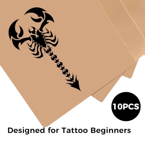 30 Pack Realistic Fake Skin for Tattoo Practice - 8"x6" Complexion Sheets