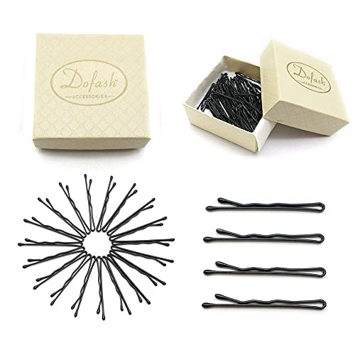 Dofash Black Bobby Pins - 100Pcs 3.5cm Hair Clips for Girls