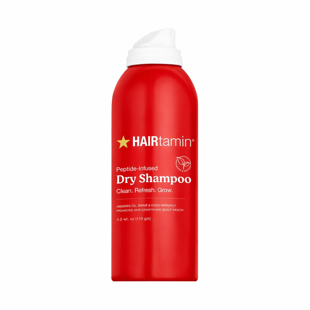 HAIRtamin Peptide Dry Shampoo for Women - Volumizing Texture Spray for All Hair Types | Procapil 3% Biotin & Rosemary Oil