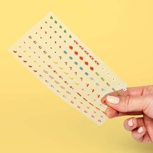 Yummy Nail Art Stickers - Waterproof Durable Fun Creative Designs for Kids & Teens