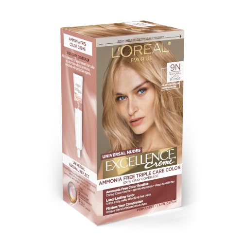 L'Oreal Paris Excellence 9N Natural Light Blonde Hair Color Kit - Ammonia Free Gray Coverage